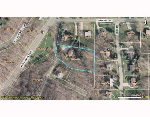 102 Oakhurst Road Pittsburgh, PA 15215 - Photo 16 of 16 Aerial View. This lot is .9 of an acre and offers a very private setting.