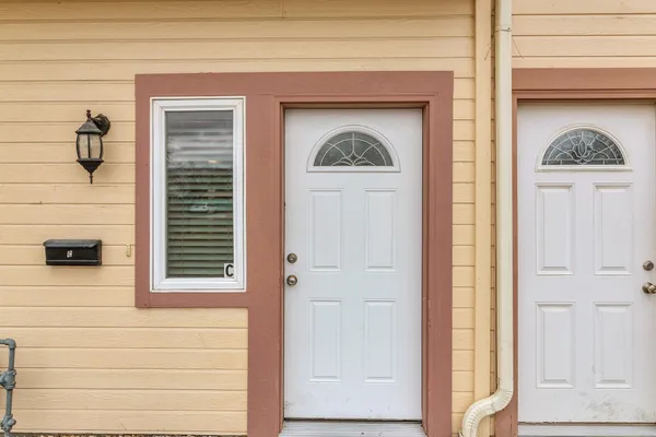 a view of front door of house