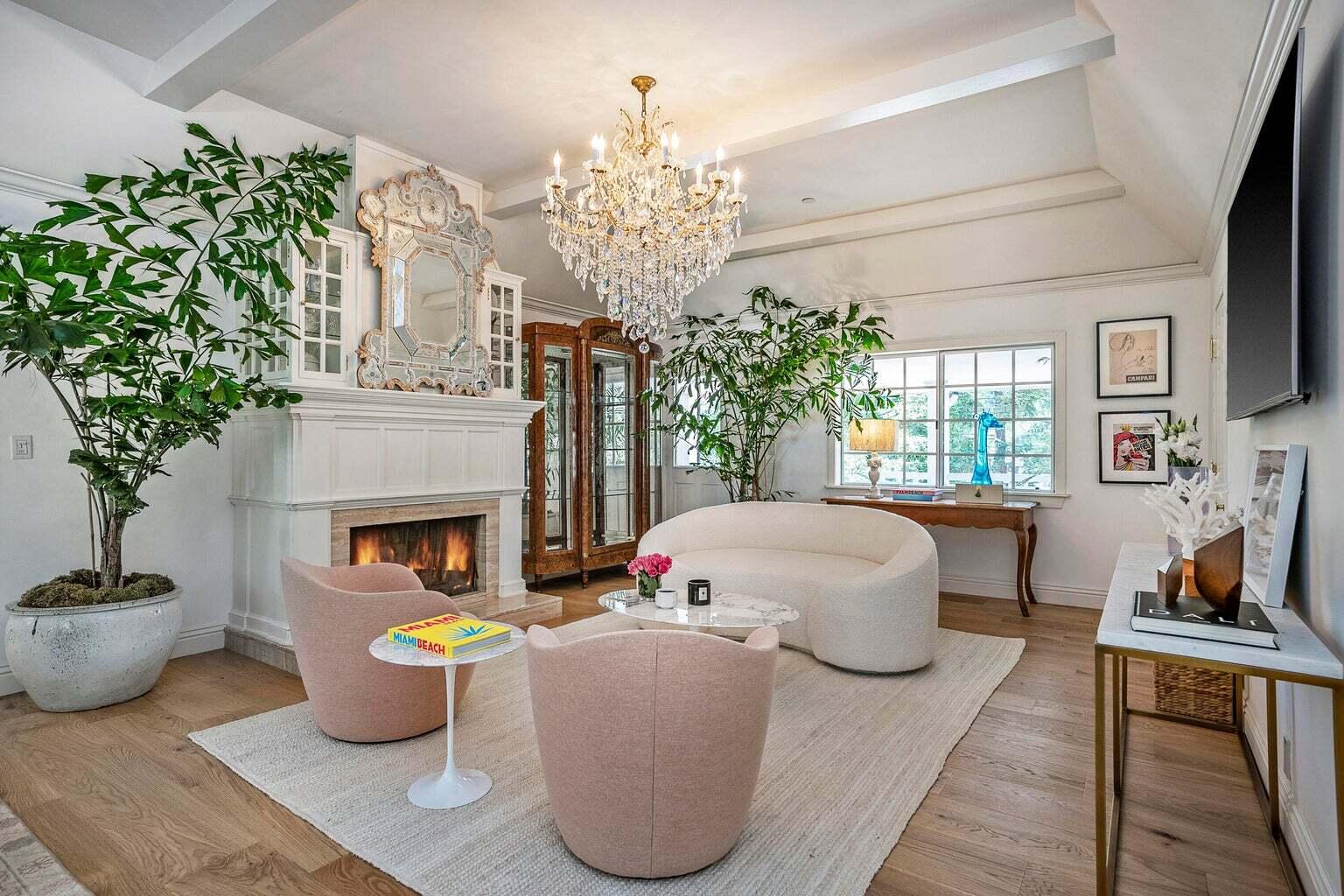 7110 Gobernador Canyon Road Carpinteria, CA 93013 - Photo 3 of 10 Sitting Room with Fireplace