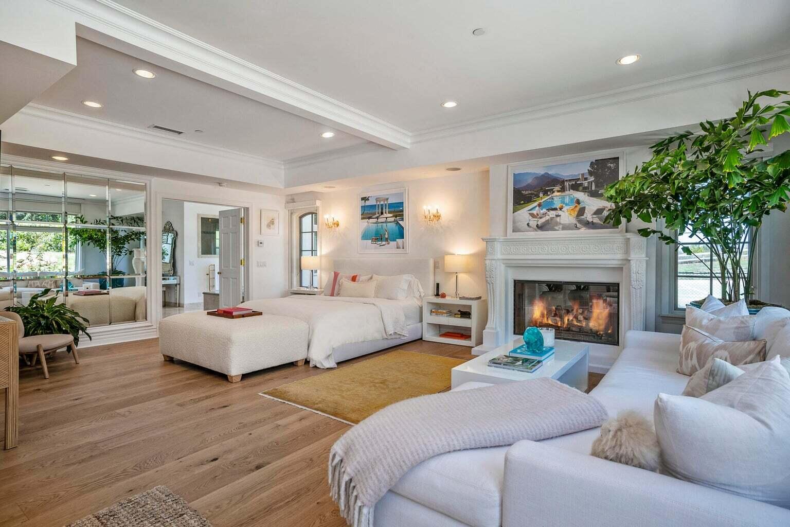 7110 Gobernador Canyon Road Carpinteria, CA 93013 - Photo 6 of 10 Primary Bedroom with Fireplace