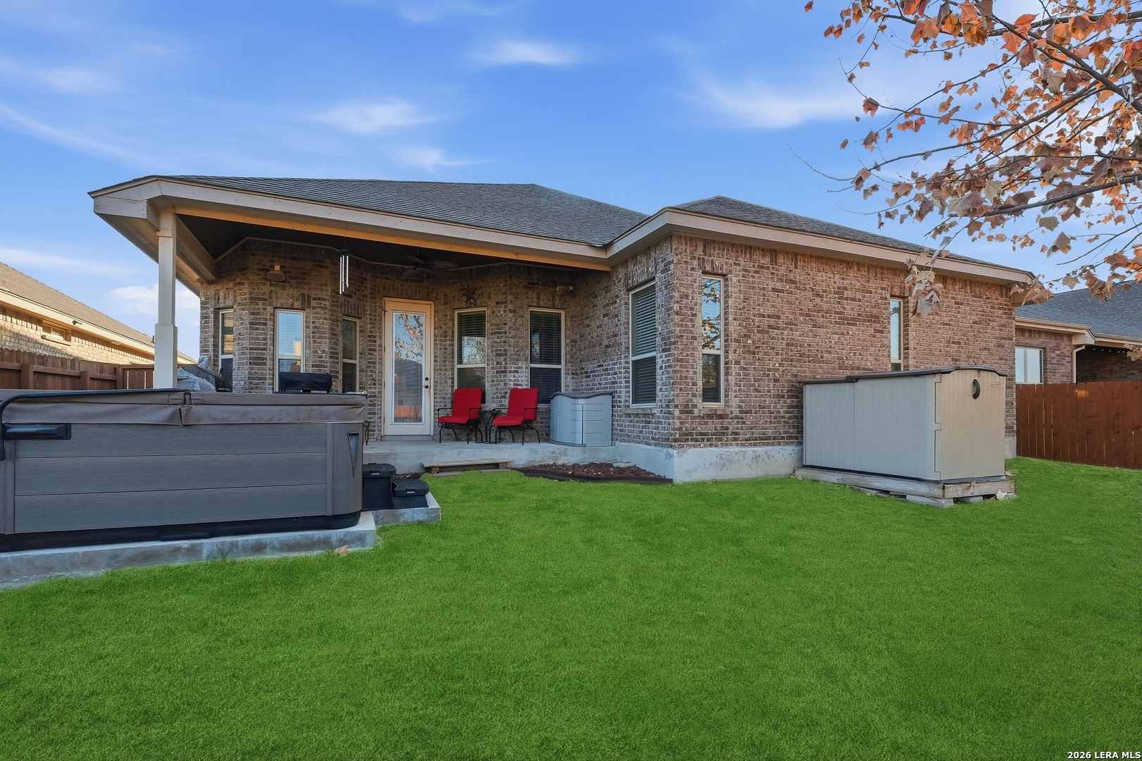 14715 Rifleman Road San Antonio, TX 78254 - Photo 30 of 30 a view of a porch with a hanging couch