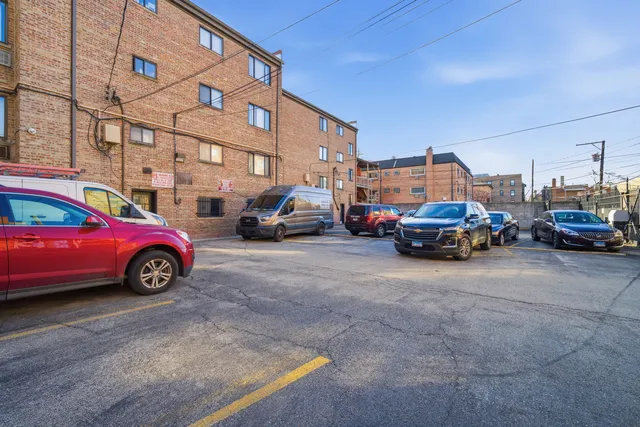 a car parked in front of a building
