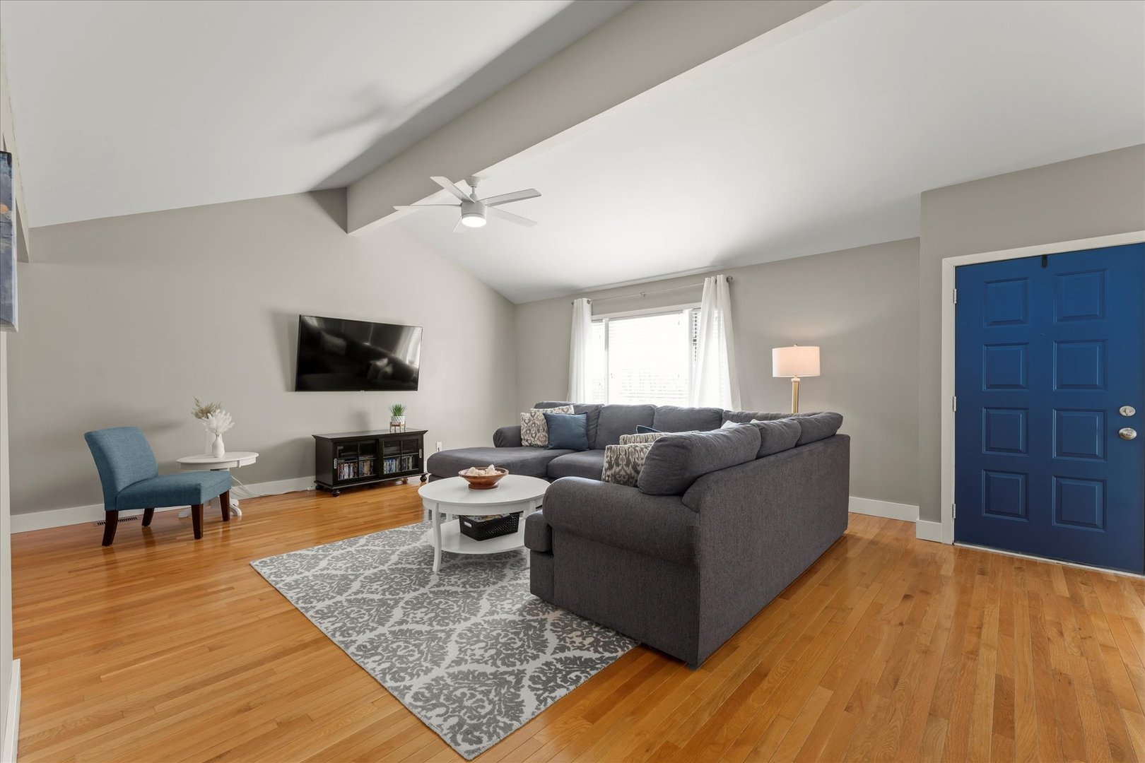 2608 Rachel Road Champaign, IL 61822 - Photo 5 of 47 a living room with furniture and a flat screen tv