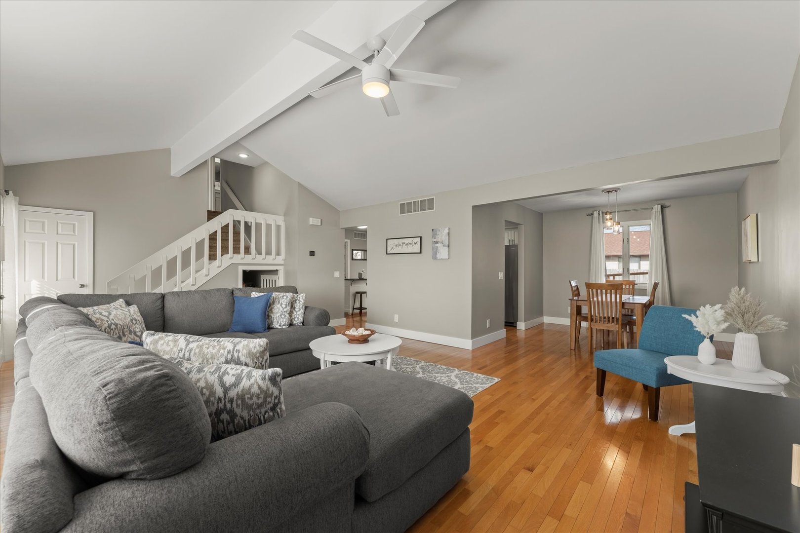 2608 Rachel Road Champaign, IL 61822 - Photo 7 of 47 a living room with furniture and a wooden floor