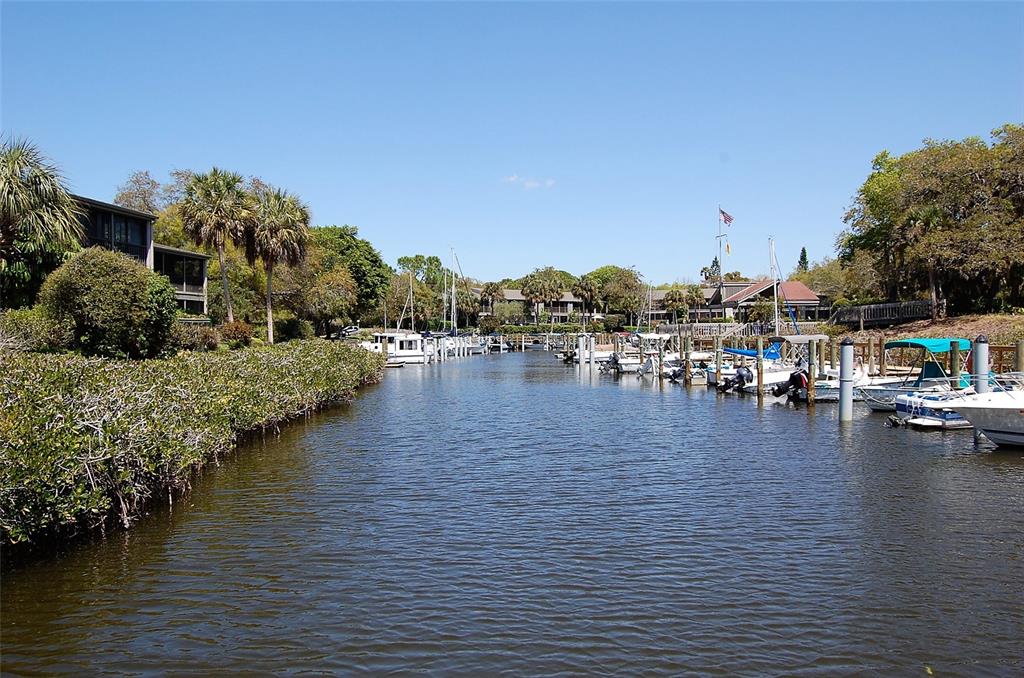 1508 Pelican Cove Road, Unit GR232 Sarasota, FL 34231 - Photo 42 of 54 a view of a lake with boats and trees in the background