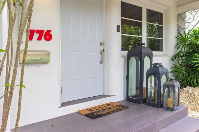 a front view of a house with entryway