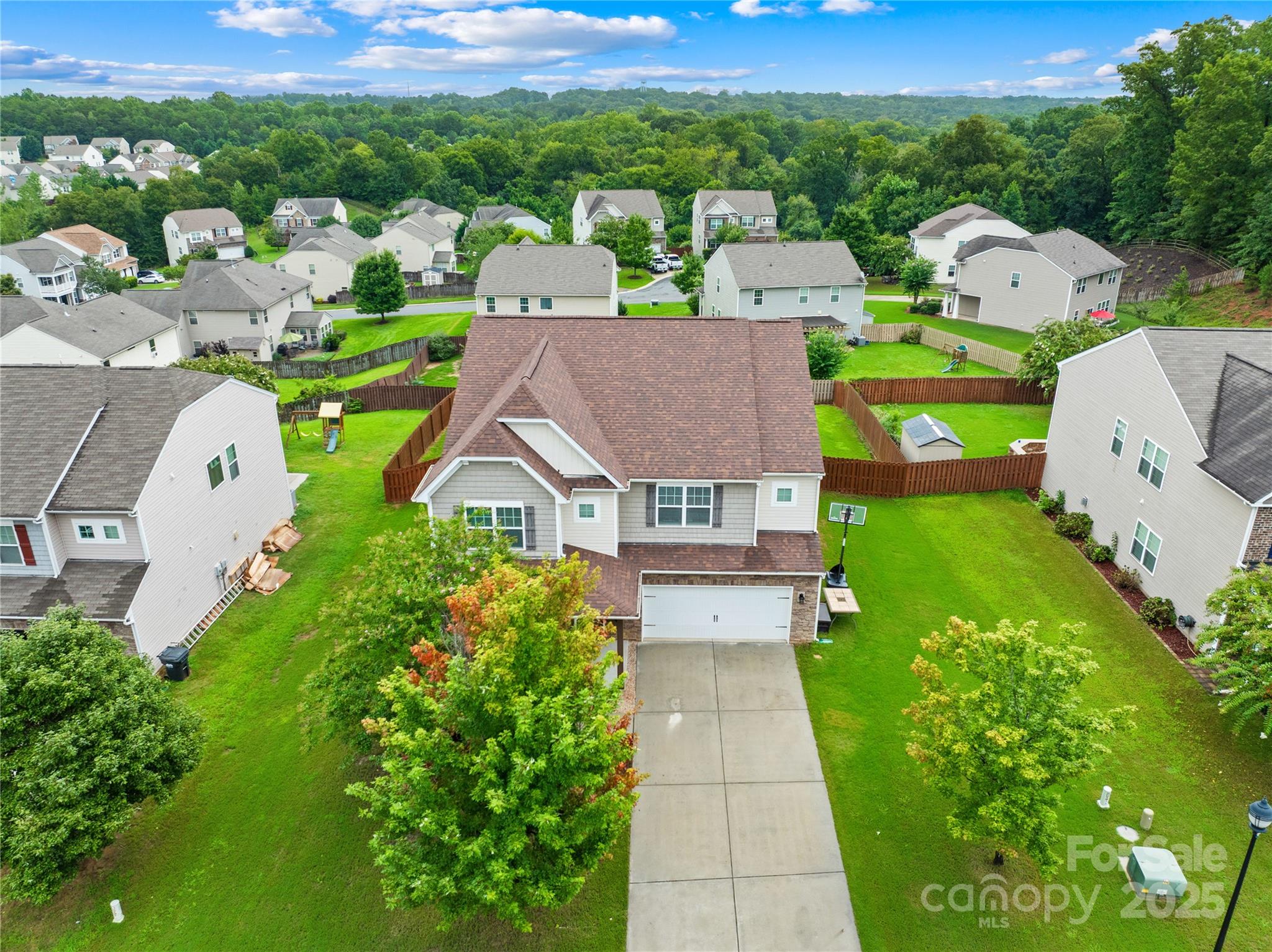 1858 Caprington Drive Fort Mill, SC 29707 - Photo 40 of 46 an aerial view of multiple houses with a big yard