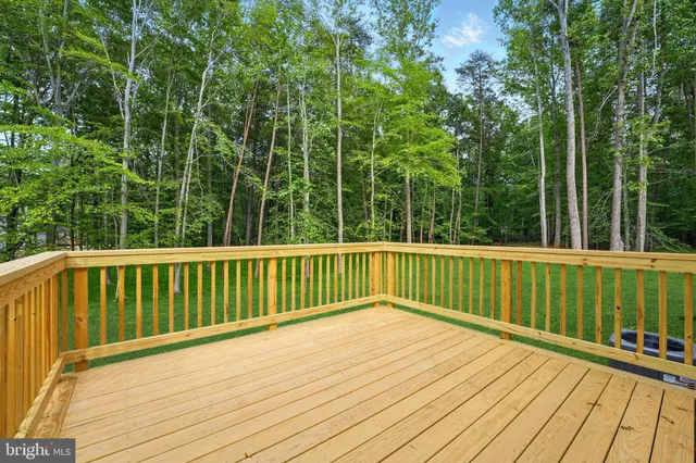 a view of a wooden deck