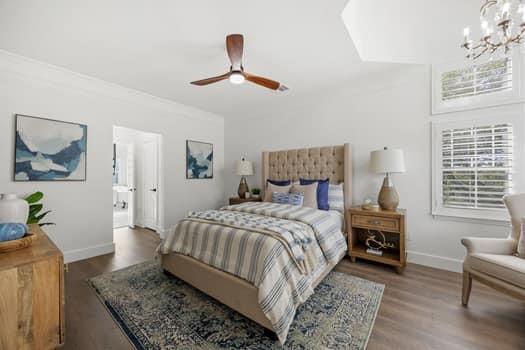 4147 Rench Road Fort Worth, TX 76135 - Photo 18 of 30 a bedroom with a bed and a couch