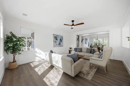 4147 Rench Road Fort Worth, TX 76135 - Photo 8 of 30 a living room with furniture and a potted plant