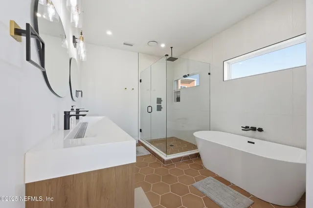 a view of balcony with couch and wooden floor