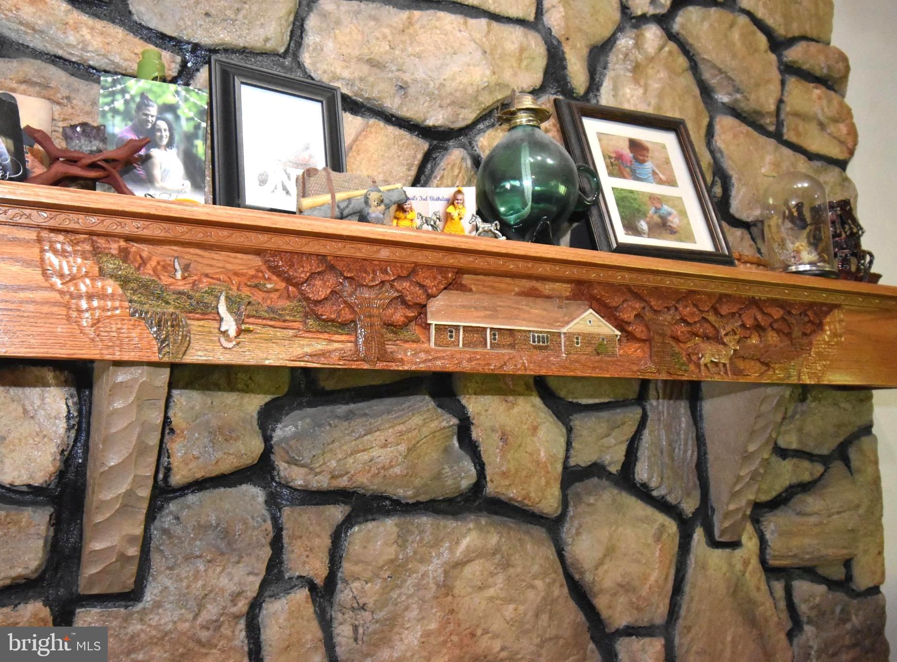6119 Detrick Road Mount Airy, MD 21771 - Photo 4 of 37 Hand carved mantel