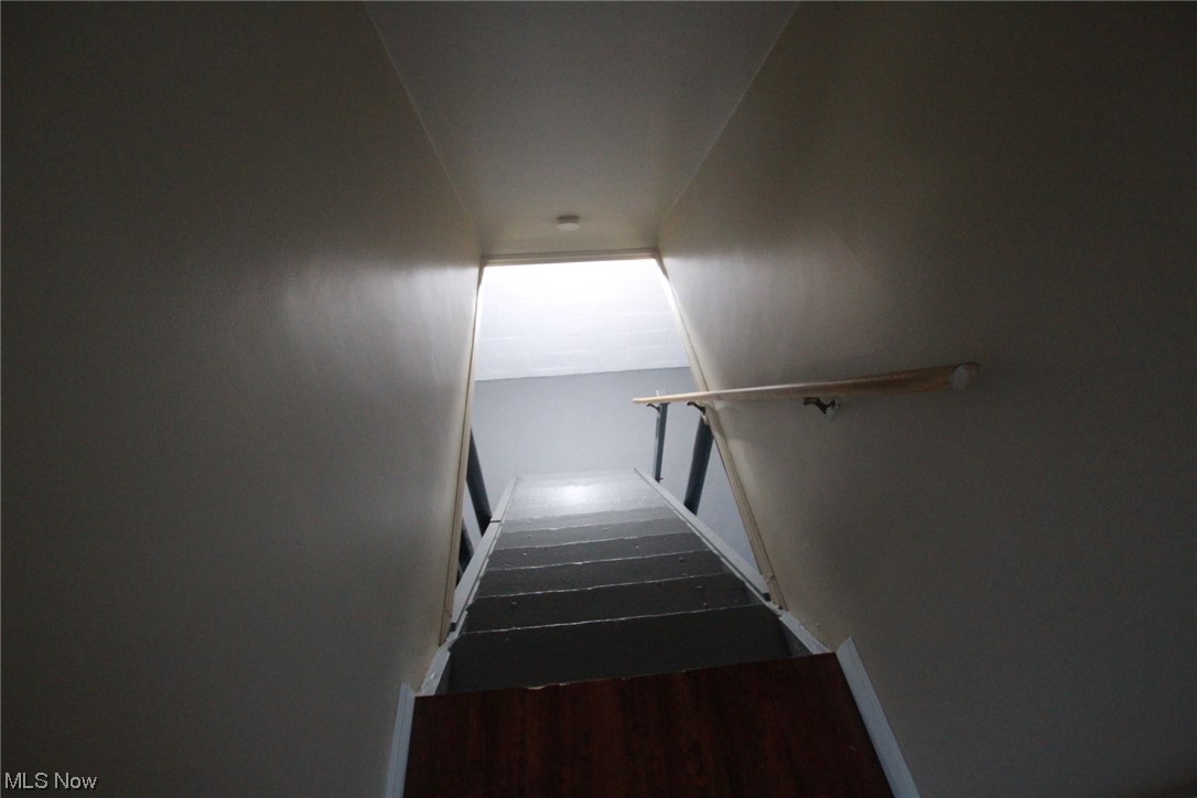3606 Shelby Road Youngstown, OH 44511 - Photo 30 of 33 Staircase featuring hardwood / wood-style flooring