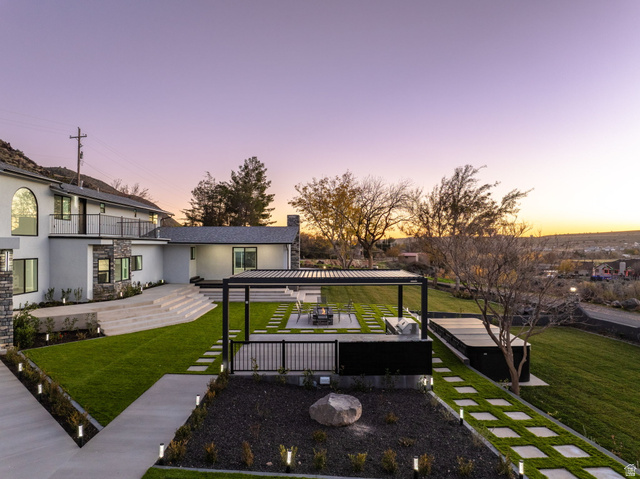 476 Spring Drive Toquerville, UT 84774 - Photo 83 of 95 View of grassy yard featuring a patio area