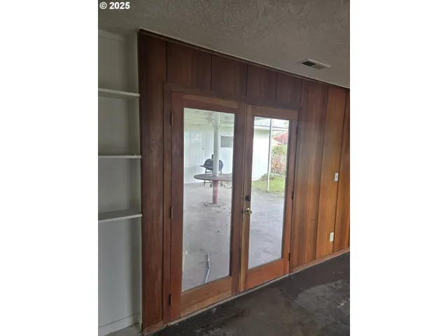 a big room with a window