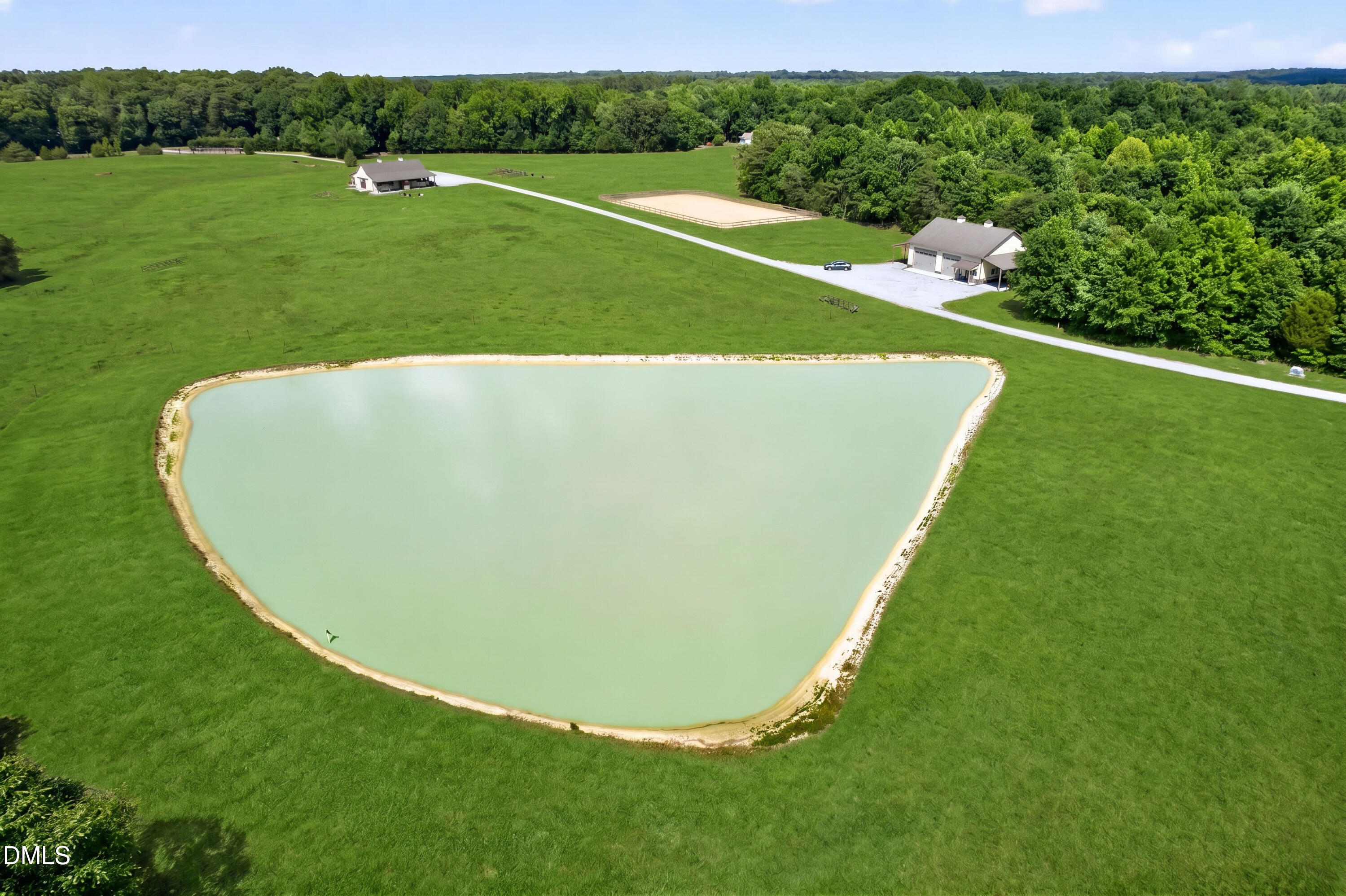 4625 Pentecost Road Mebane, NC 27302 - Photo 77 of 79 aerial of pond