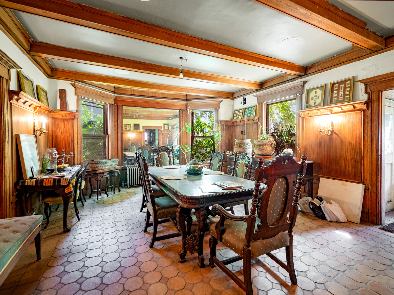 1112 Albemarle Road Brooklyn, NY 11218 - Photo 6 of 15 a view of a dining room with furniture window and outside view