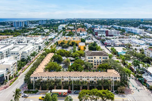 an aerial view of a city