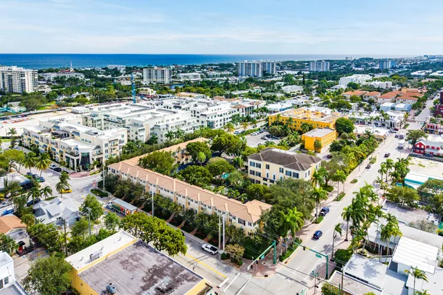 an aerial view of a city