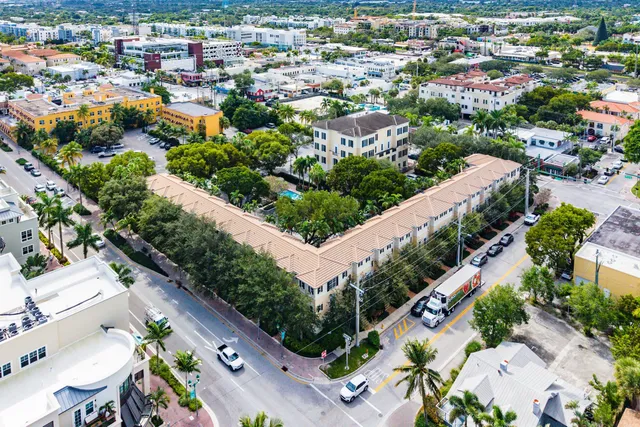 an aerial view of a city