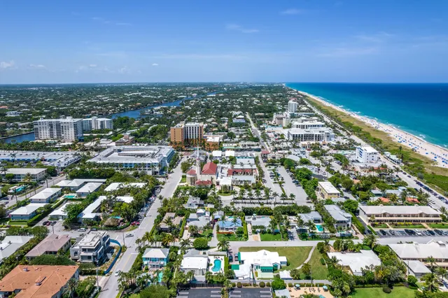an aerial view of a city