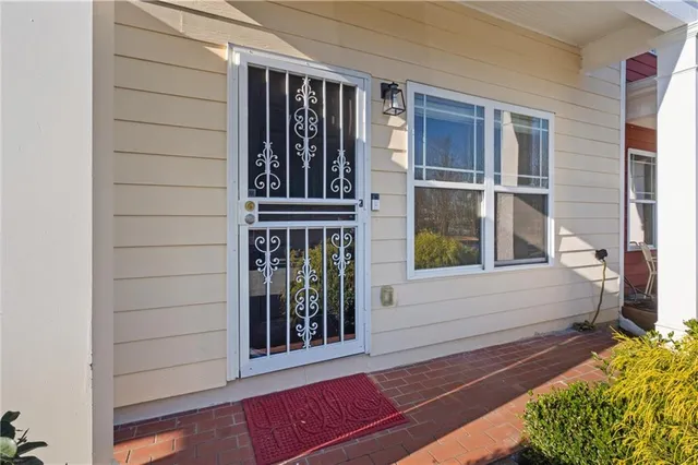 a view of front door of house
