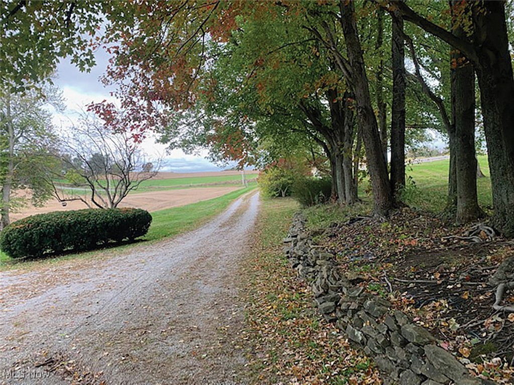 View of road with a rural view