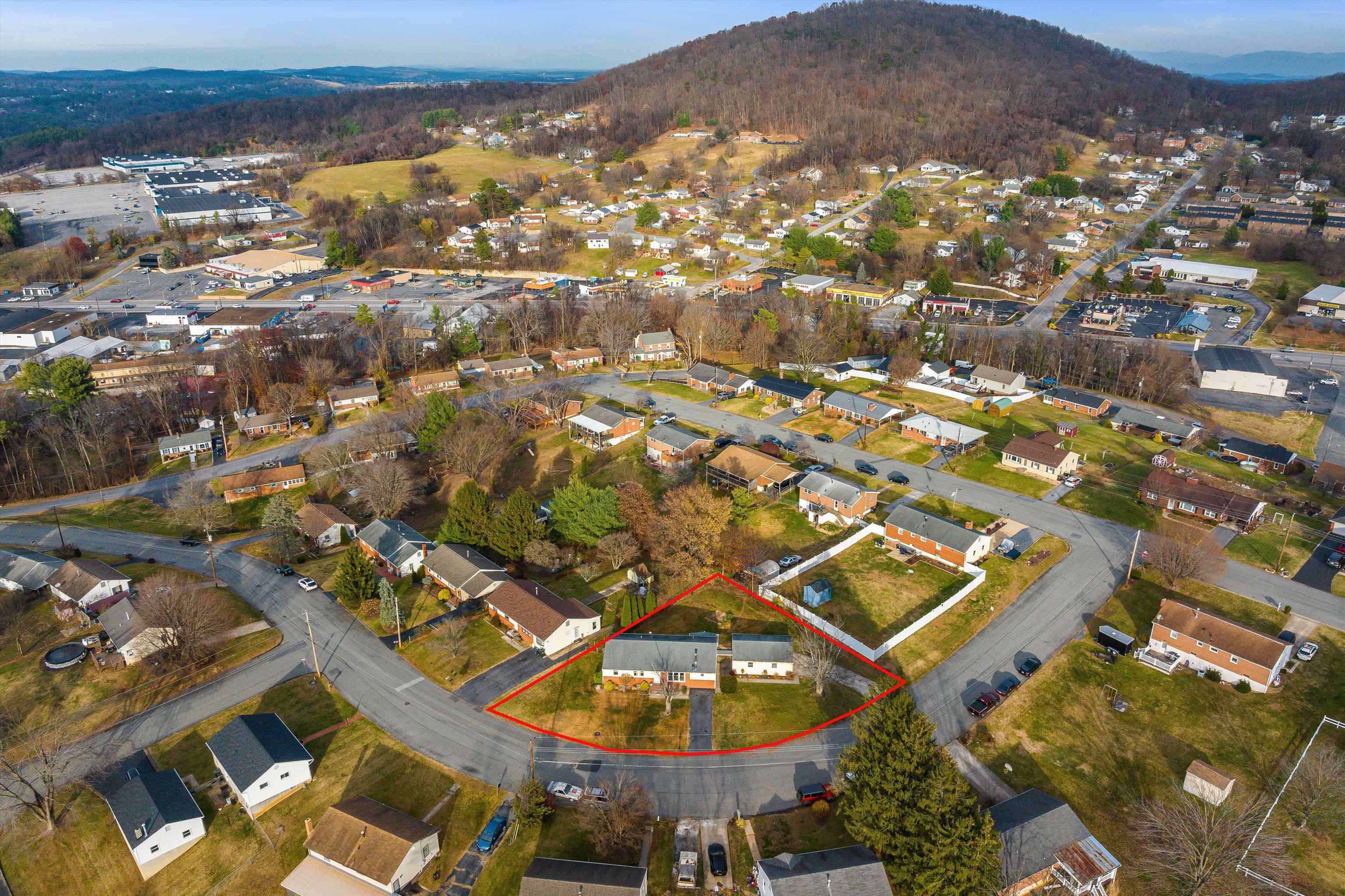 815 Rutherford Street Staunton, VA 24401 - Photo 53 of 56 an aerial view of a residential apartment building with parking space