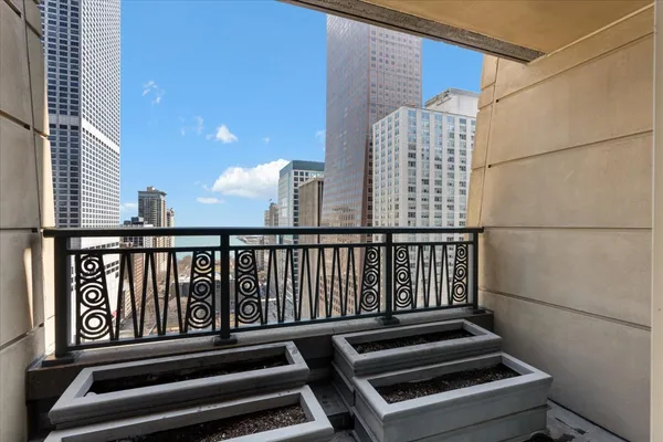 a view of a balcony