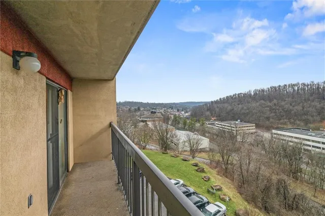 a view of city from balcony