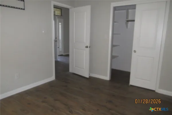 an empty room with a window