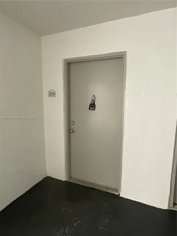 an empty room with closet