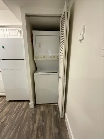 a utility room with a washer and dryer
