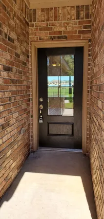 a view of front door of house