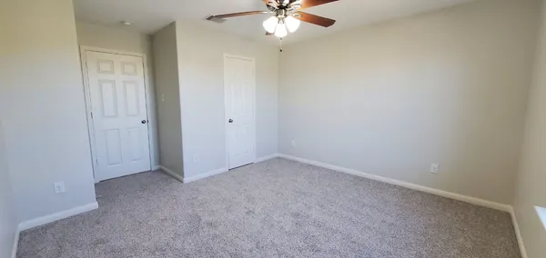 a view of stairs and microwave
