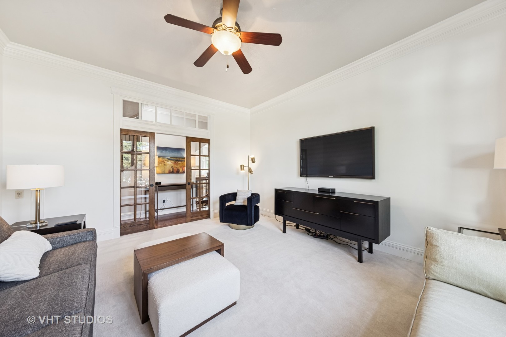 1227 Arnold Court Downers Grove, IL 60516 - Photo 20 of 72 a living room with furniture and a flat screen tv