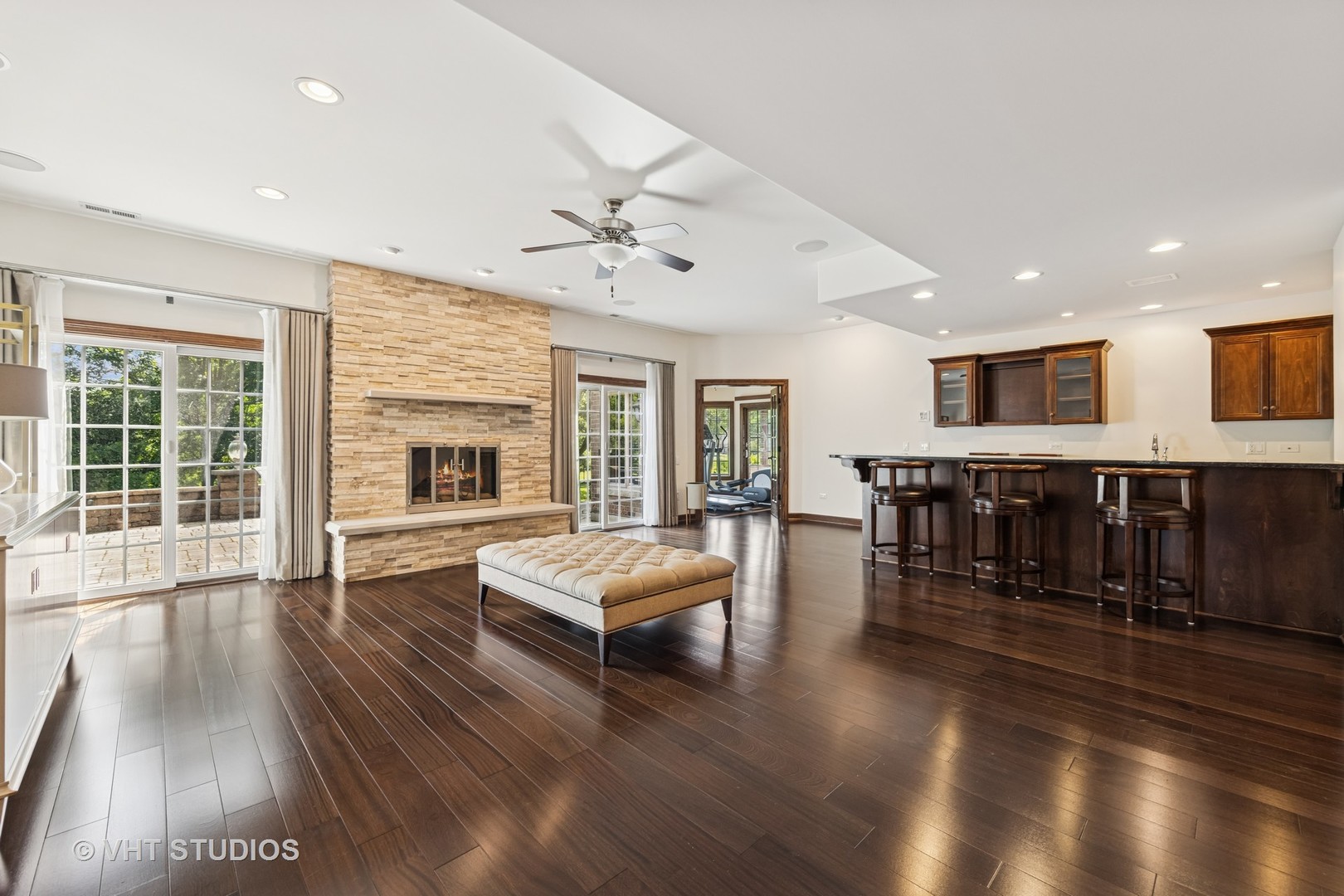 1227 Arnold Court Downers Grove, IL 60516 - Photo 37 of 72 a living room with furniture and a fireplace