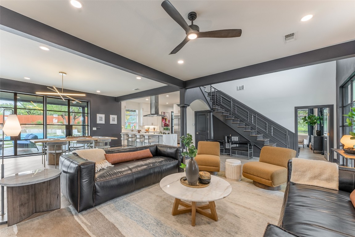 12605 Fitzhugh Road Austin, TX 78736 - Photo 8 of 40 a living room with furniture and a wooden floor