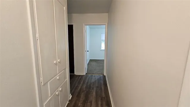 a view of a hallway with a elevator