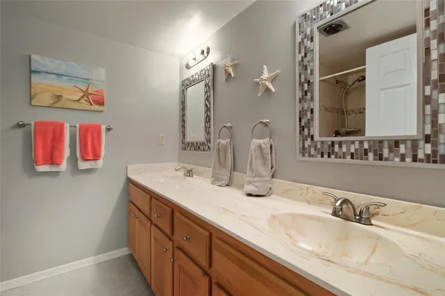 a view of a porch with furniture and a window