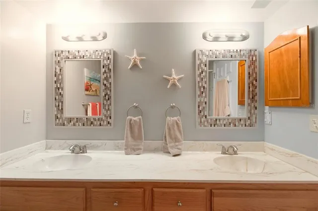 a view of a lake with a yard