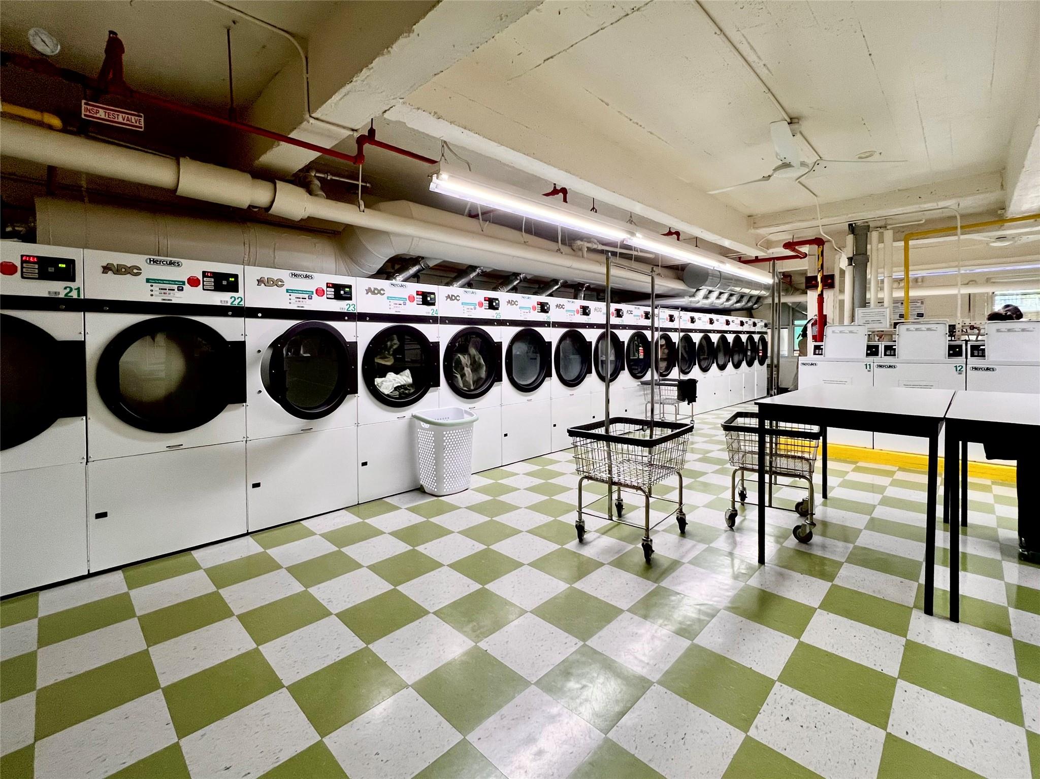 142-05 Roosevelt Avenue, Unit 301 Queens, NY 11354 - Photo 10 of 11 a utility room with stainless steel appliances and cabinets