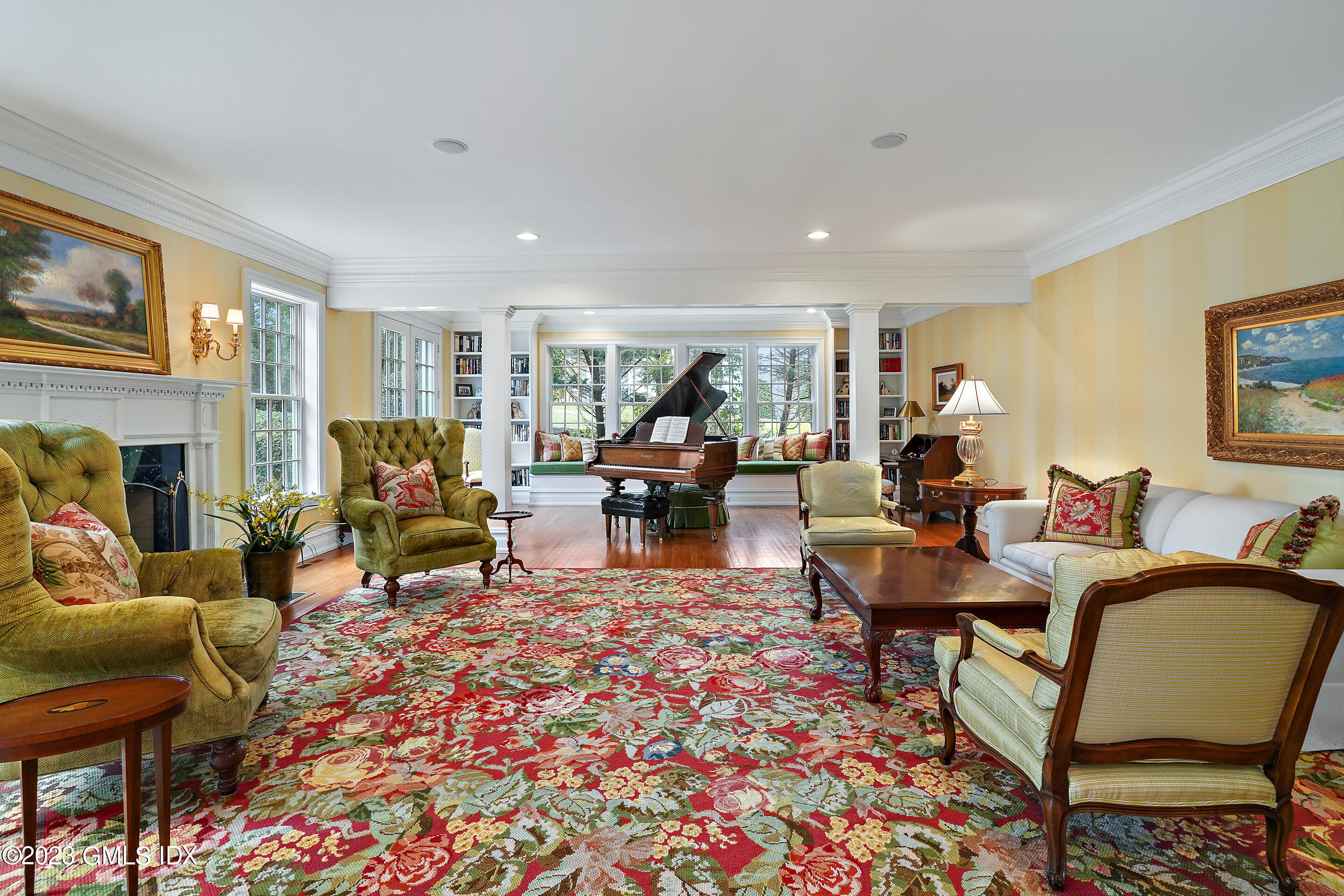 55 North Street Greenwich, CT 06830 - Photo 6 of 44 a living room with furniture and a fireplace