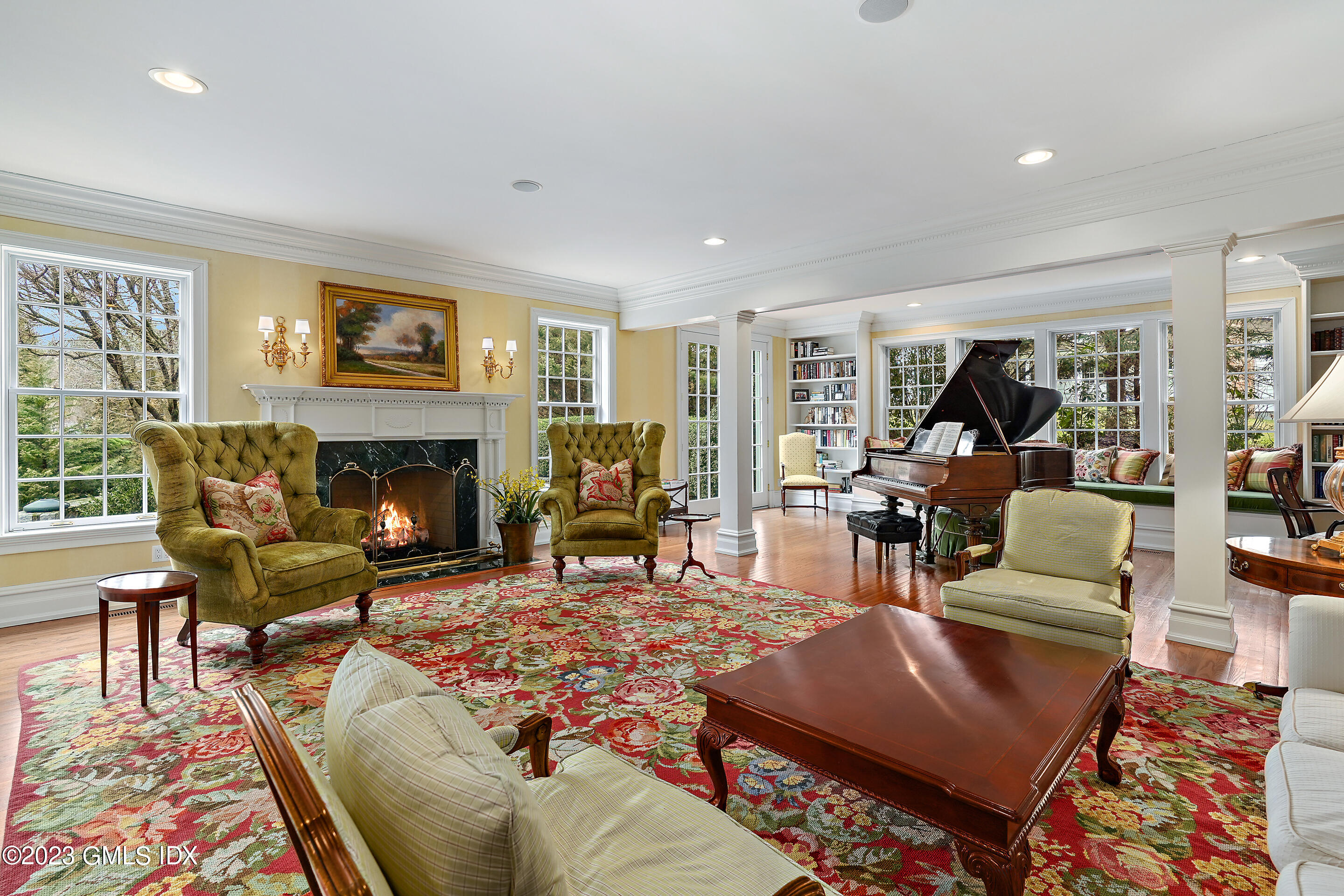 55 North Street Greenwich, CT 06830 - Photo 7 of 44 a living room with furniture and a fireplace