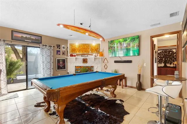 a bed room with a bed and a table