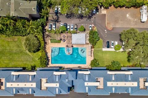 an aerial view of multiple house