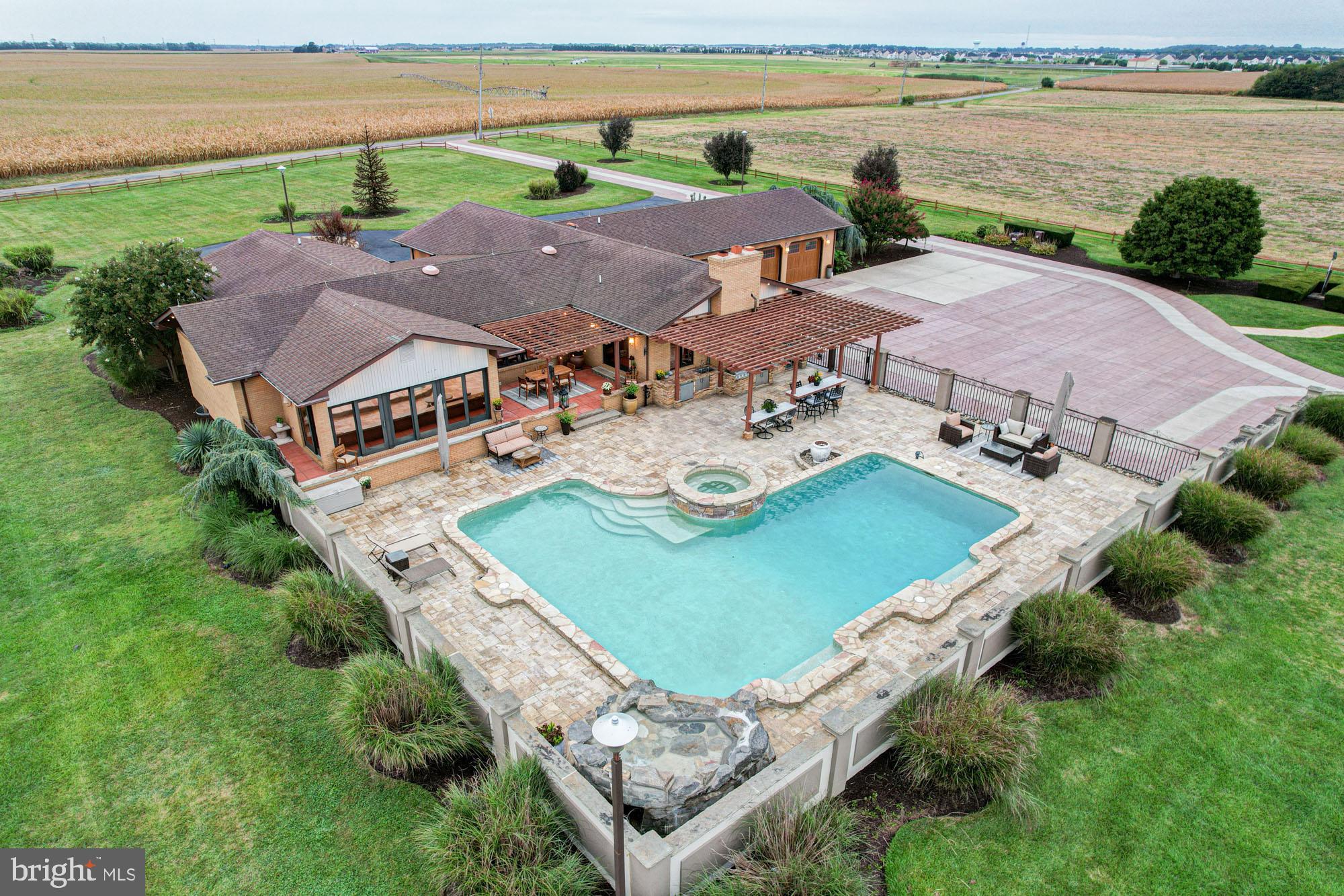 550 Green Giant Road Townsend, DE 19734 - Photo 12 of 145 an aerial view of a house with outdoor space and ocean view