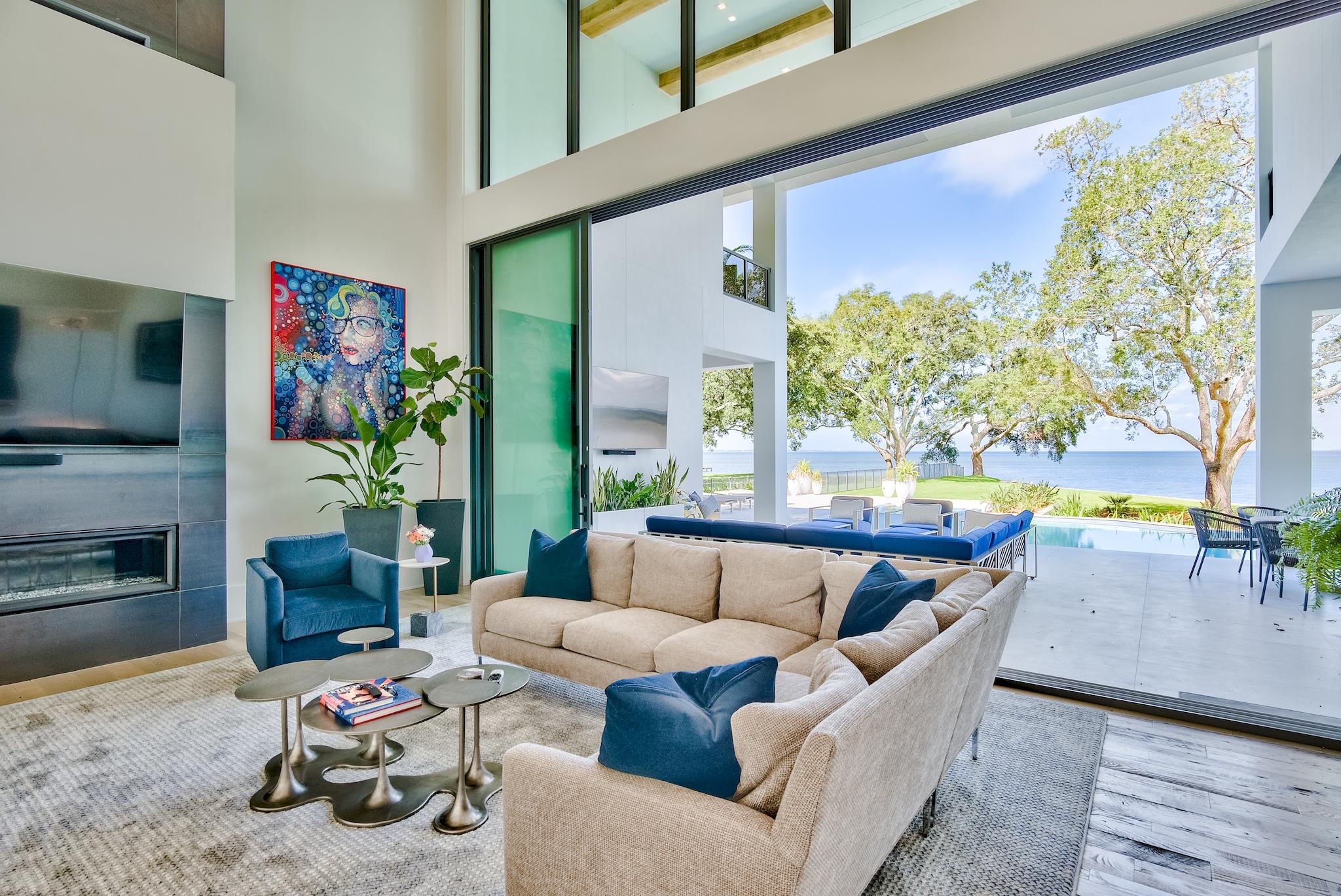 337 Driftwood Point Road Santa Rosa Beach, FL 32459 - Photo 30 of 82 a living room with furniture and a flat screen tv