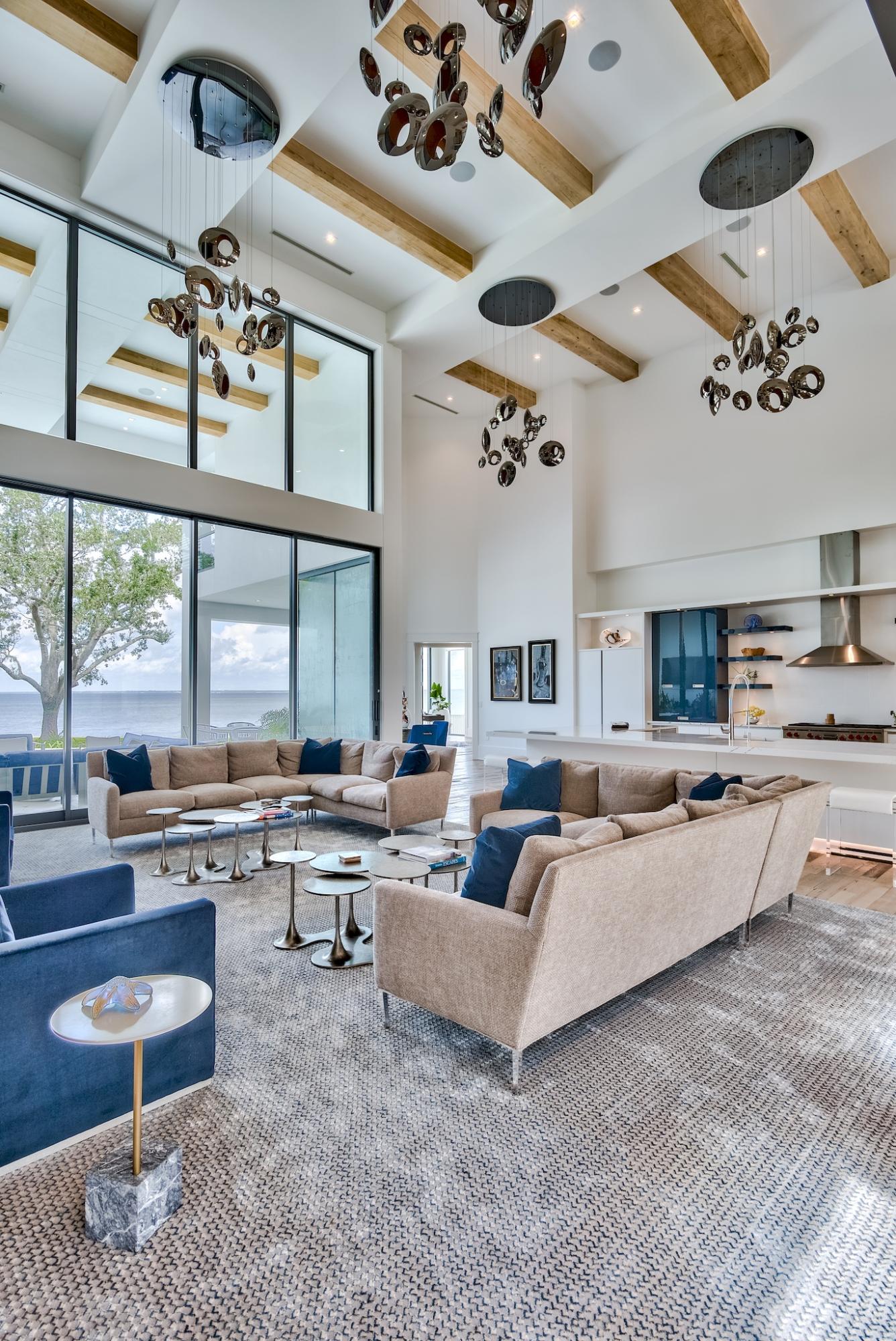 337 Driftwood Point Road Santa Rosa Beach, FL 32459 - Photo 49 of 82 a living room with furniture and a large window