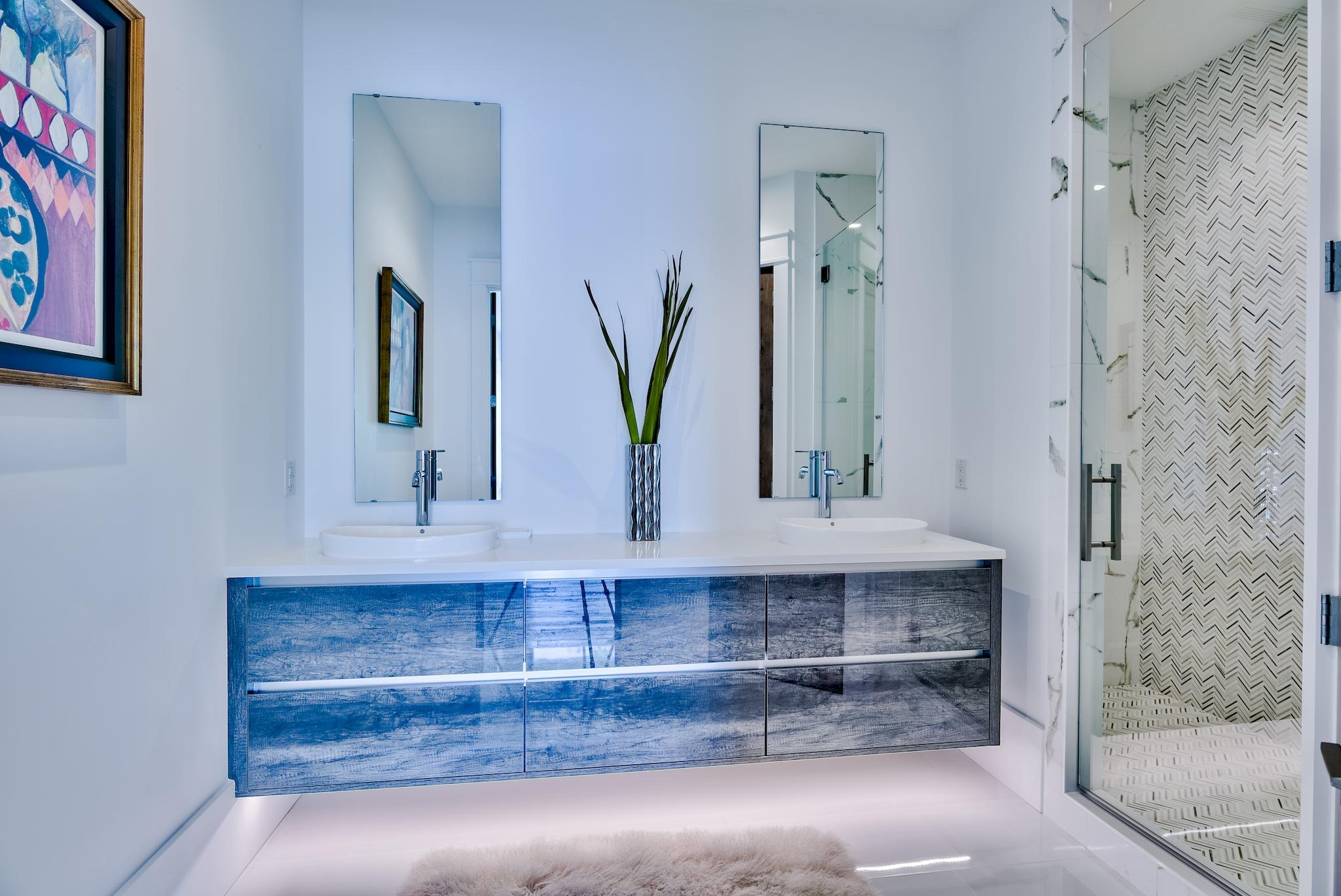 337 Driftwood Point Road Santa Rosa Beach, FL 32459 - Photo 72 of 82 a bathroom with double vanity sink and a mirror